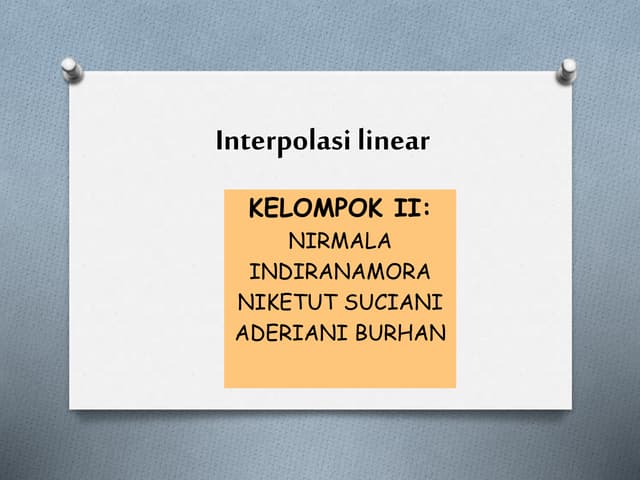 Interpolasi linear ppt