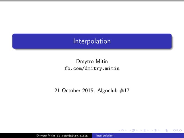 Interpolation