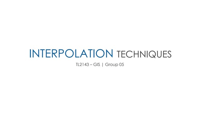 Interpolation techniques in ArcGIS