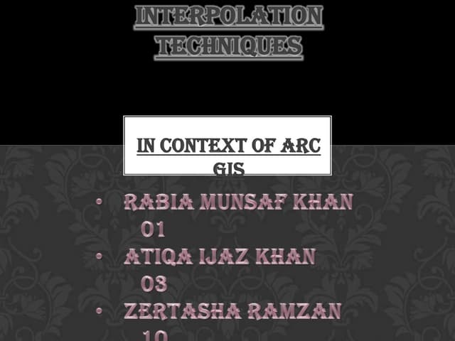 Interpolation 2013