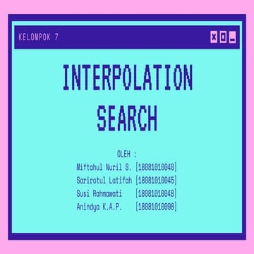 Interpolation search | PPT image.