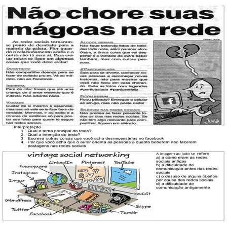 Interpretação texto redes sociais (1) | DOC