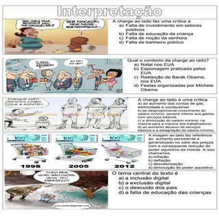 Interpretações variadas charges atuais