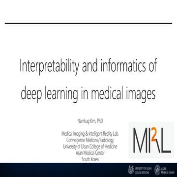 Interpretability and informatics of deep learning in medical images3