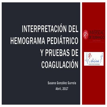 Interpretación del hemograma pediátrico