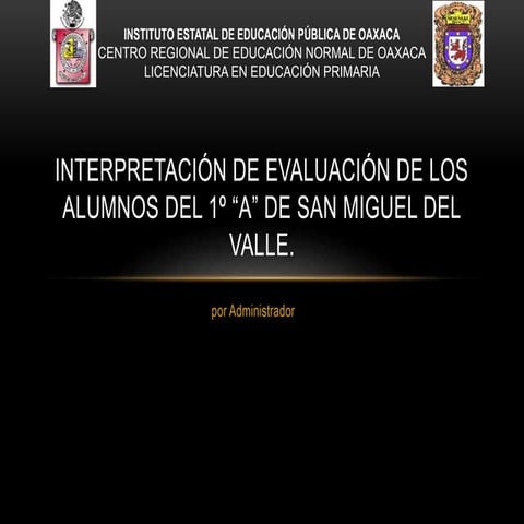 Interpretacion de evaluacion