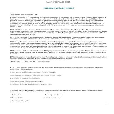 Interpretação de Textos - 230 Questões - Com Gabarito.pdf