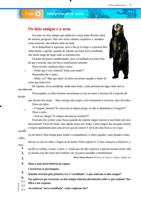 Interpretação «os dois amigos e o u...