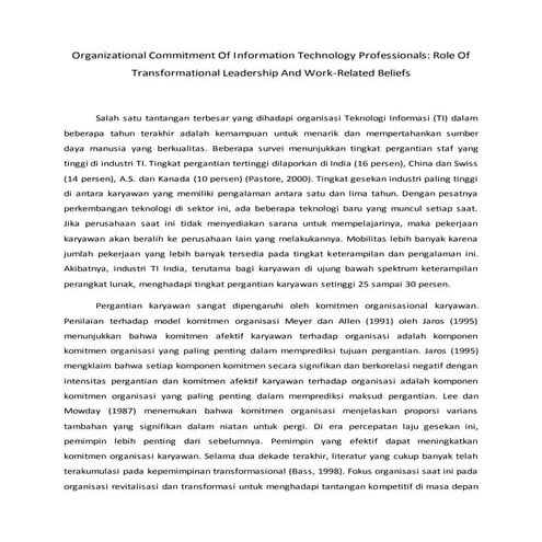 Interpretasi leadership