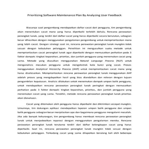 Interpretasi maintenance