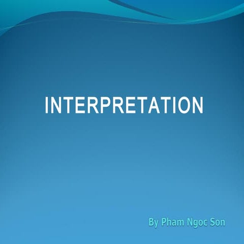 Interpretation 