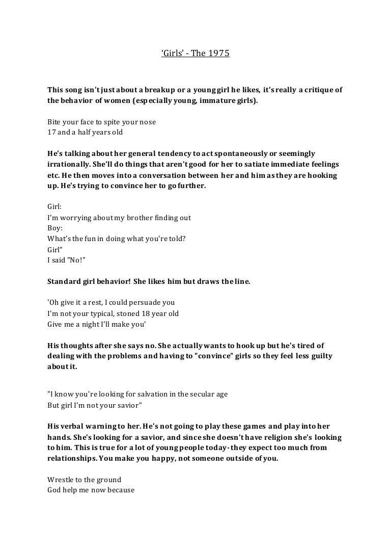 Interpretation Of Lyrics