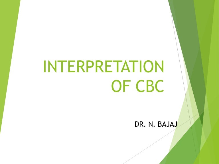 Interpretation of cbc
