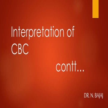 Interpretation of cbc 2