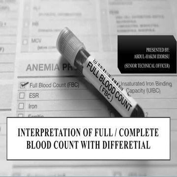 CBC, Principle of Cell Counter, Interpretation of Histogram ...