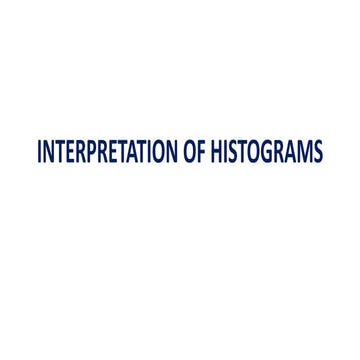 Interpretation of histograms