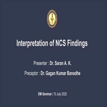Interpretation of Nerve Conduction Study Findings