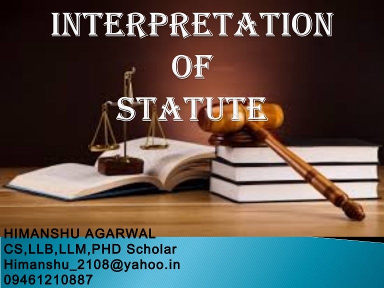 Interpretation of statute