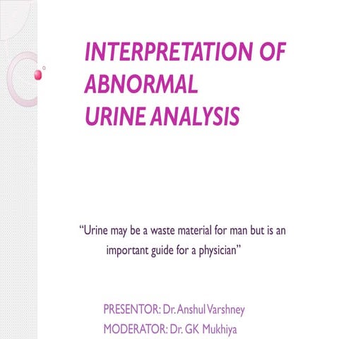 Urine Interpretation / Test / Analysis