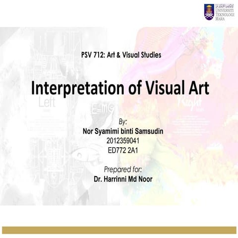 Interpretation of visual art1