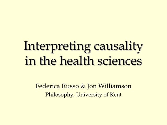 Interpreting Causality