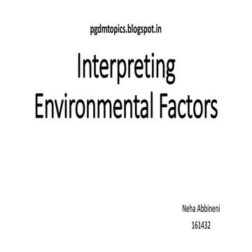 Interpreting environmental factors | PPTX