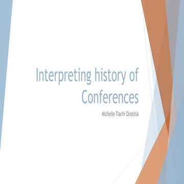Interpreting history of conferences