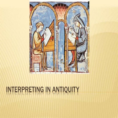 Interpreting in antiquity