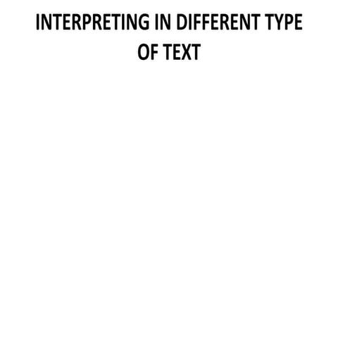 Interpreting in different type of text  by i wayan suryasa