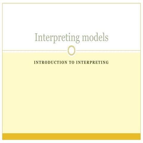 Interpreting models 2