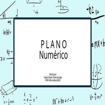 el plano numérico: conceptos y operaciones