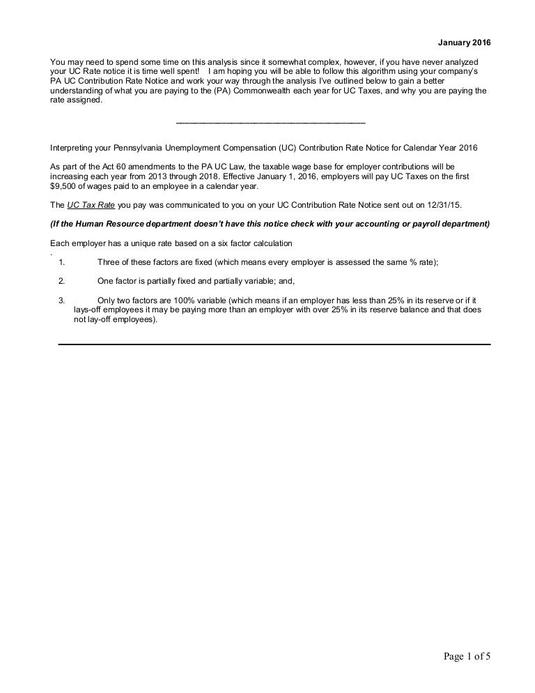 Interpreting your pennsylvania unemployment compensation (uc) contrib…