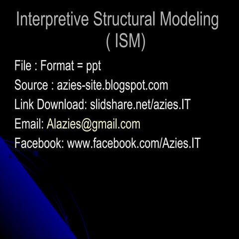 Interpretive structural modeling