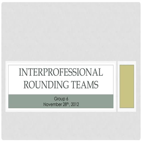 Interprofessional Healthcare Teams