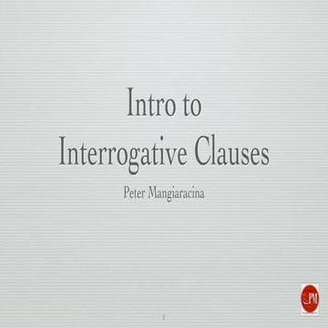 Interrogative Clauses