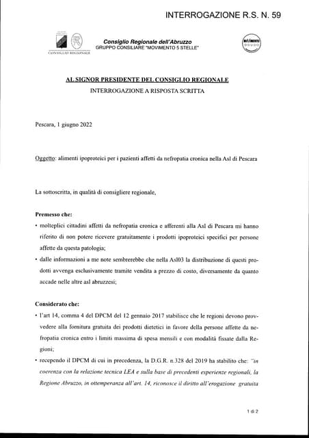 25.10.22 Chiarimenti sui ritardi in merito all’abbattimento del ...