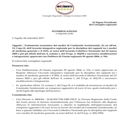 Interpellanza fts 01 | PDF