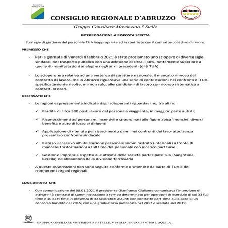 Interpellanza fts 01 | PDF