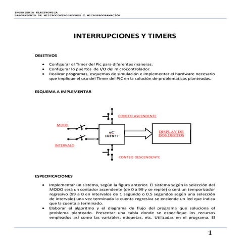 Microprogramacion - Interrupciones y timers