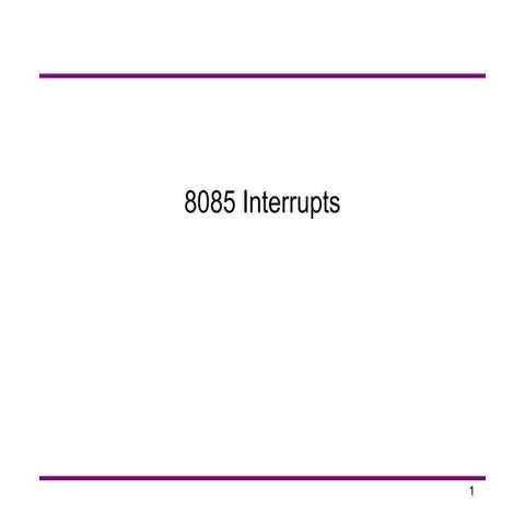 interrupt in microprocessor to B.Tech in IT