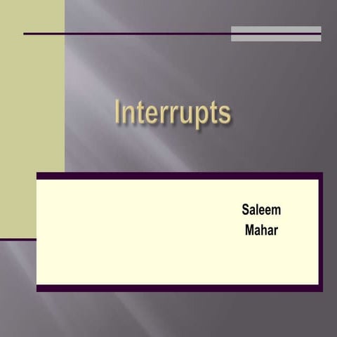 Interrupts | PPT
