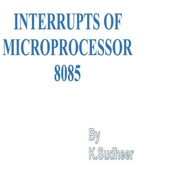 Interruptsof8085