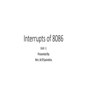 Interrupts of 8086