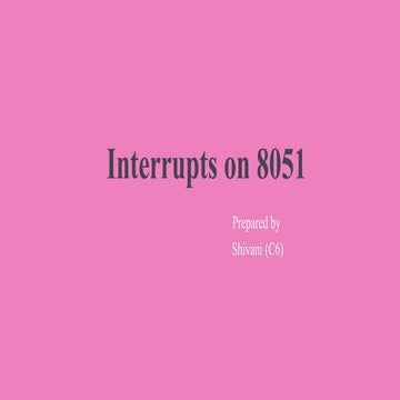 Interrupts in 8051 | PPTX