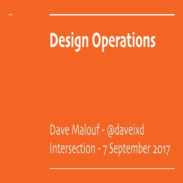 Design Operations