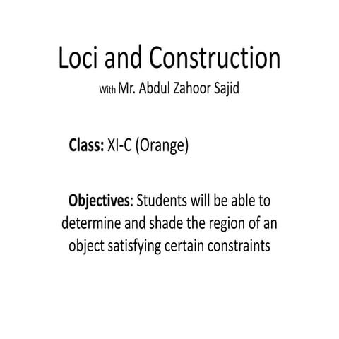 Intersection of loci
