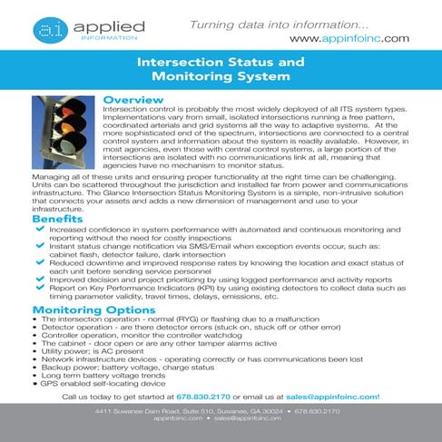 Traffic Intersection Monitoring System