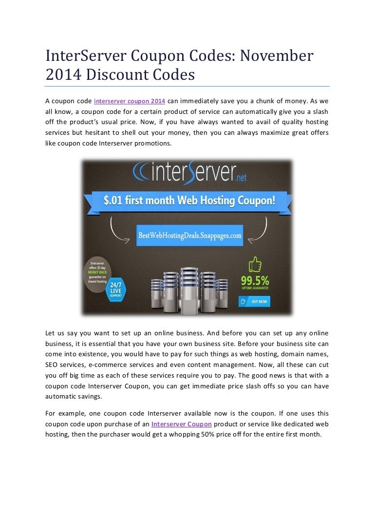 Inter server coupon codes 2014
