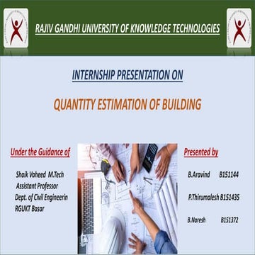 Cost  estimation of a Building