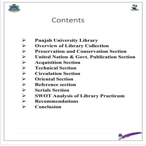 Punjab University Library (Internship Report) 2014